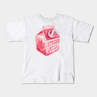 Sparkly Strawberry Milk Kids T-Shirt